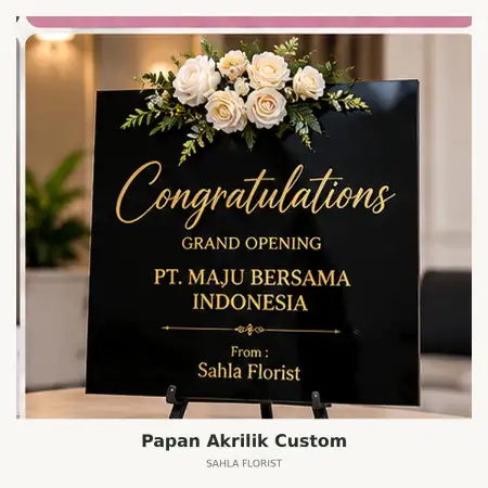 Papan Bunga Akrilik Labuan